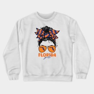 Proud Florida Girl Letting My Roots Show // Messy Hair Don't Care Florida Crewneck Sweatshirt